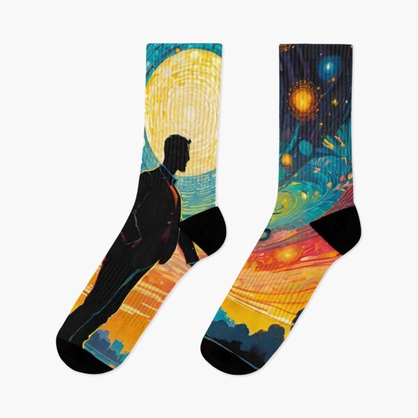 Item preview, Moonlit Embrace: Man and Woman Hand in Hand designed and sold by GrizzlyCollective.