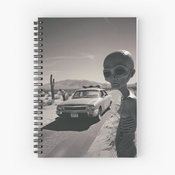 Item preview, photo of an alien standing on the side of the road designed and sold by twinklepod.