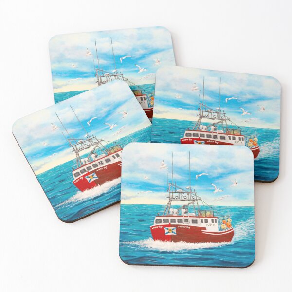 Item preview, Nova Scotia Lobster Fishing Boat designed and sold by M.E.Mackenzie Art.