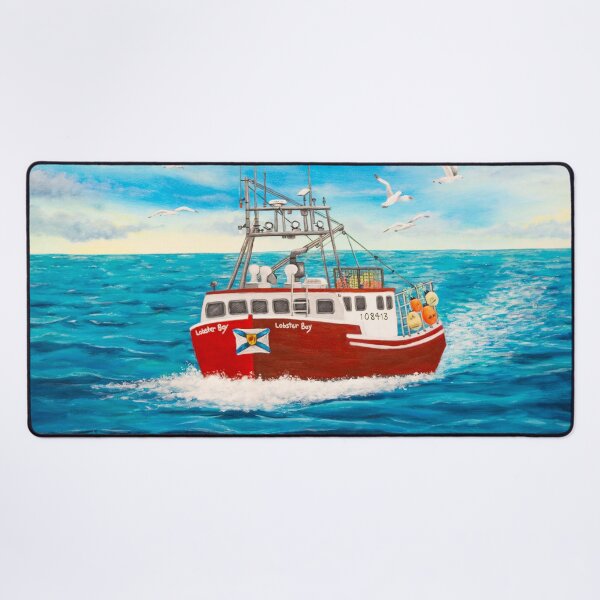 Item preview, Nova Scotia Lobster Fishing Boat designed and sold by M.E.Mackenzie Art.