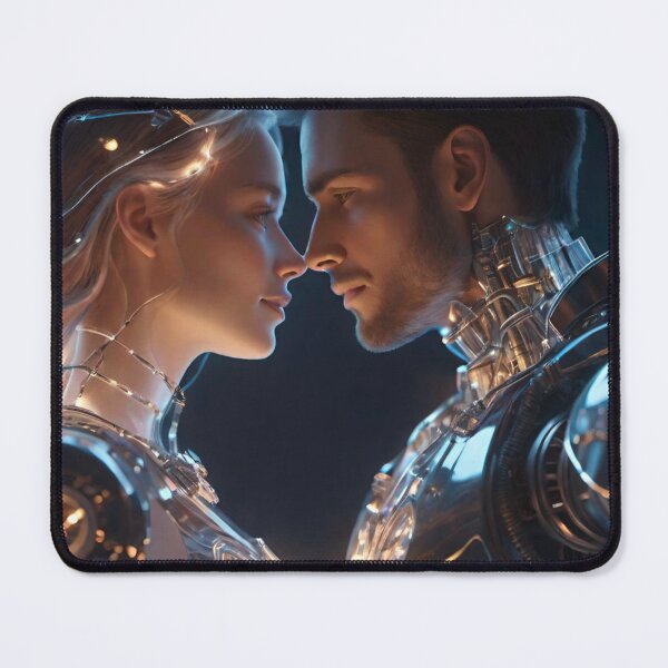 Item preview, Futuristic Love: Androids Embracing Affection designed and sold by GrizzlyCollective.