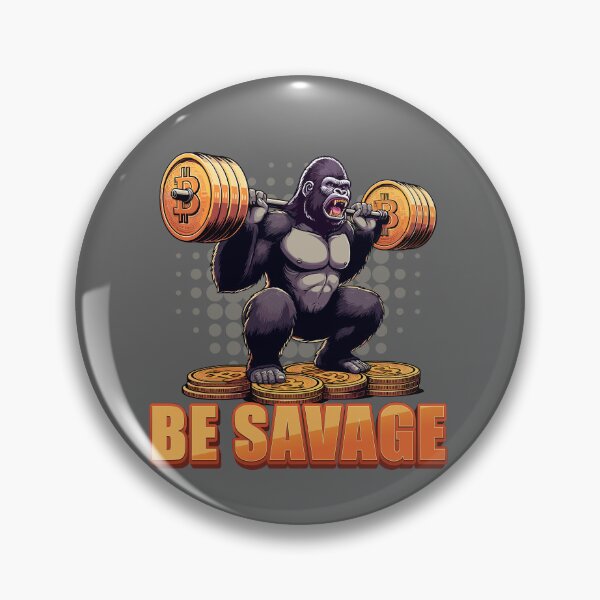 Item preview, A gorilla squatting - Be savage designed and sold by CryptoFunMerch.