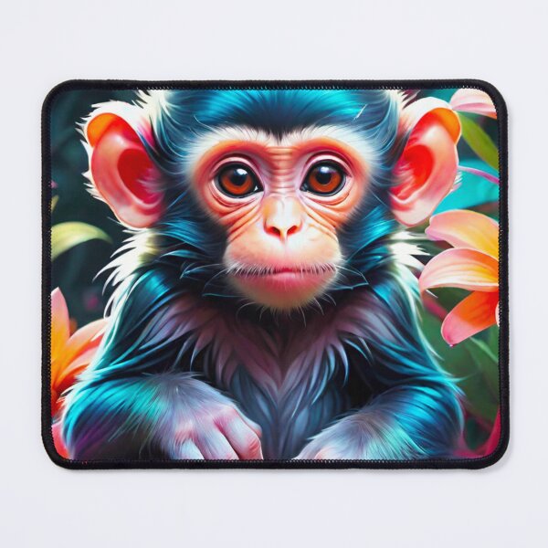 Item preview, Cheerful Chimp: Playful Primate in Vivid Hues designed and sold by GrizzlyCollective.