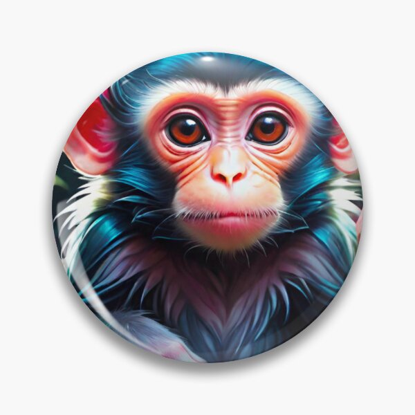 Item preview, Cheerful Chimp: Playful Primate in Vivid Hues designed and sold by GrizzlyCollective.