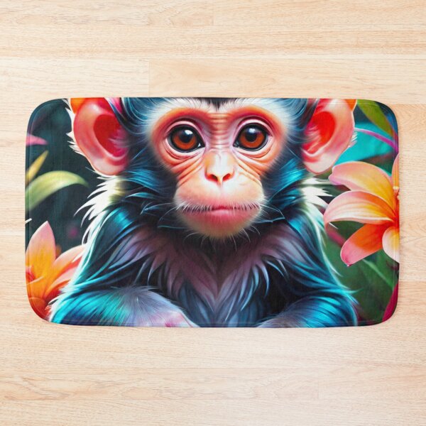 Item preview, Cheerful Chimp: Playful Primate in Vivid Hues designed and sold by GrizzlyCollective.