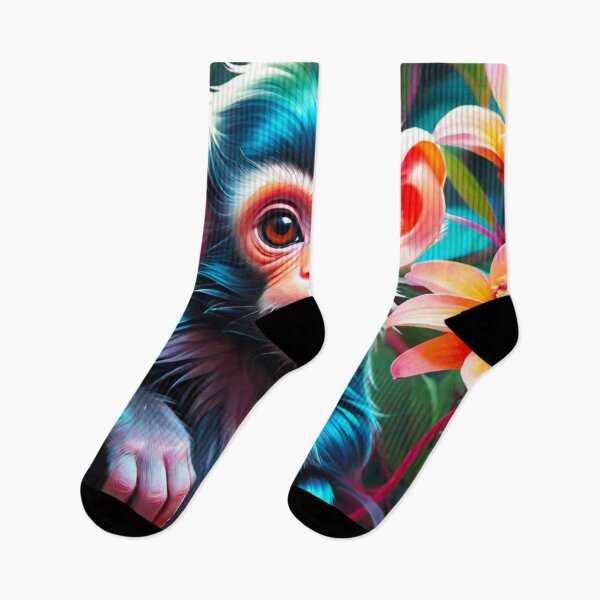 Item preview, Cheerful Chimp: Playful Primate in Vivid Hues designed and sold by GrizzlyCollective.