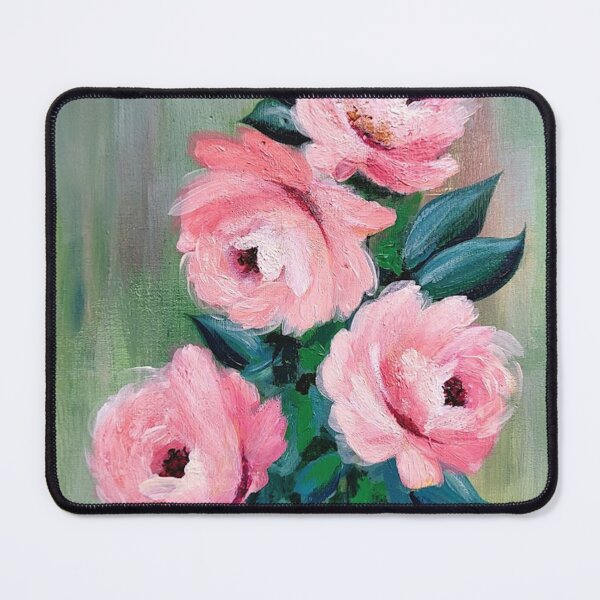 Item preview, Pink roses original painting  designed and sold by norascorner.