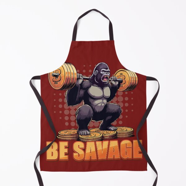 Aperçu de l'œuvre Un gorille accroupi - Soyez sauvage créée et vendue par CryptoFunMerch.