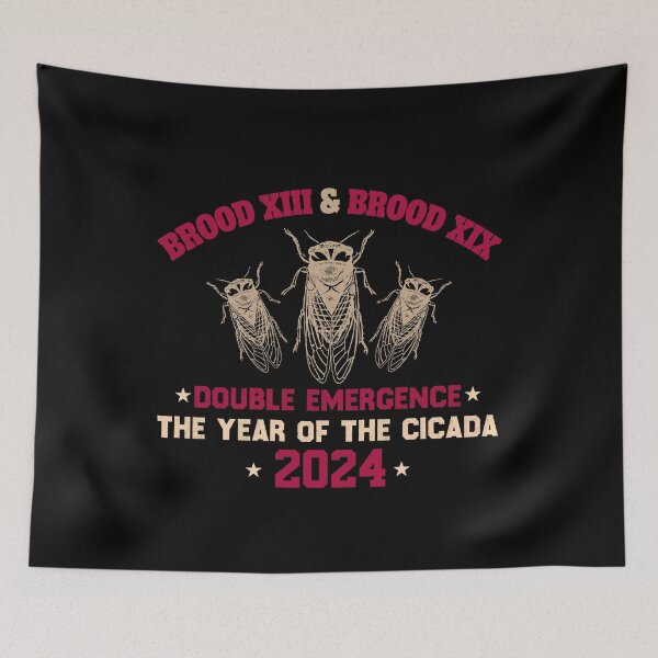 Item preview, Double Emergence, Cicada Swarm, Brood XIII & XIX The Year Of The Cicada 2024 designed and sold by ArtByKatti.