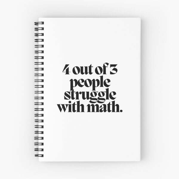 Item preview, 4 out of 3 people struggle with math.  designed and sold by CharmStudio.