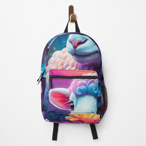 Item preview, Fluffy Rainbow Sheep: Adorable Colorful Flock Grazing in Pasture designed and sold by GrizzlyCollective.