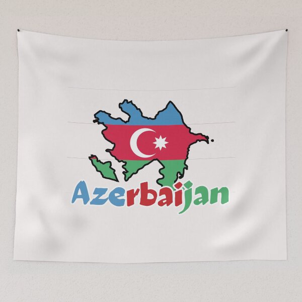 Item preview, Azerbaijan Flag Map designed and sold by AnimalsDH305.