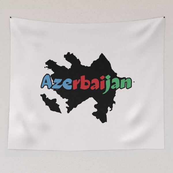 Item preview, Azerbaijan Flag Map designed and sold by AnimalsDH305.
