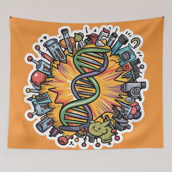 Item preview, Biotechnology Bonanza - DNA & Atoms Comic Explosion , Chemistry&fun designed and sold by Molecularmerch.