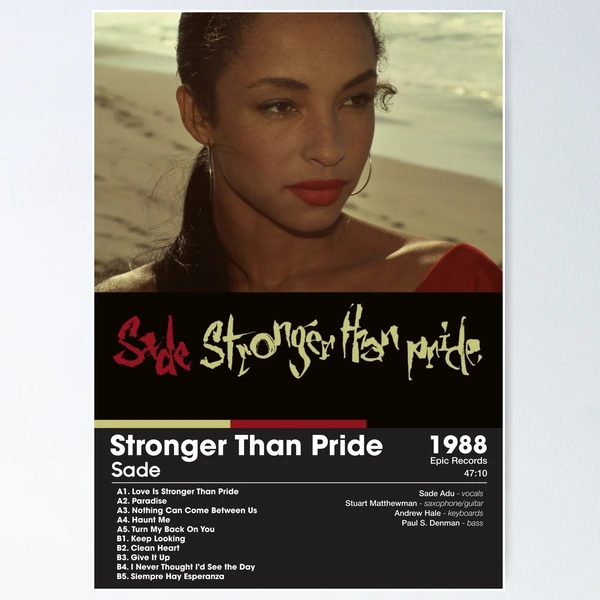 sade stronger than pride ポスター supreme Sade - Stronger Than Pride | Album Card