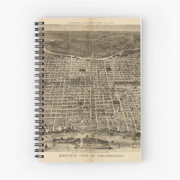Artikelvorschau, Vogelperspektive von Philadelphia Pennsylvania (1872) entworfen und verkauft von allhistory.