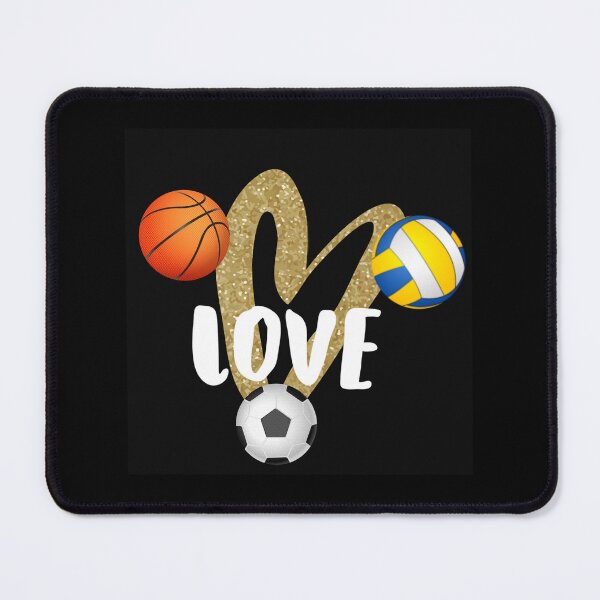 Item preview, I love sports Basketball, Soccer,Baseball,Valleyball designed and sold by zorkaa1.