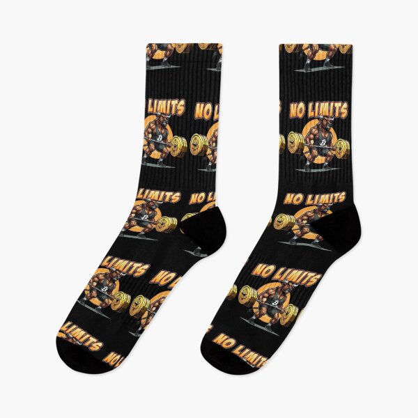 Item preview, a bull doing deadlifts - No Limits designed and sold by CryptoFunMerch.