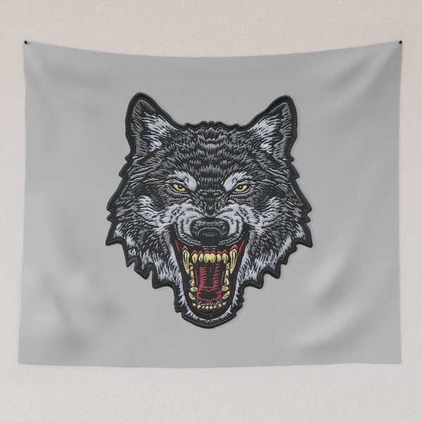 Item preview, Embroidered Wolf Patch Design designed and sold by SociallyRemoved.