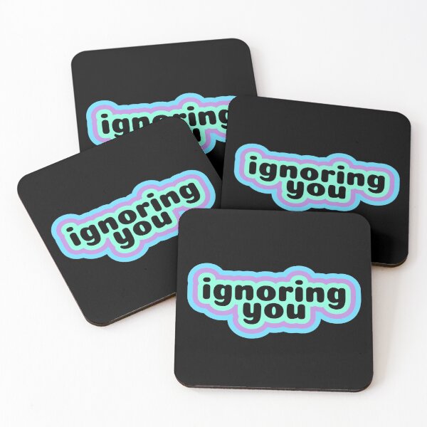 Item preview, "Ignoring You" Retro Bubble Text Slogan designed and sold by KaniOokami.