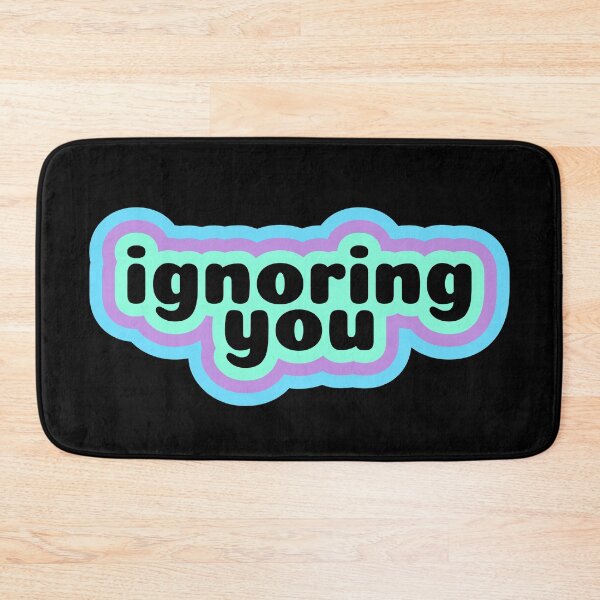 Item preview, "Ignoring You" Retro Bubble Text Slogan designed and sold by KaniOokami.