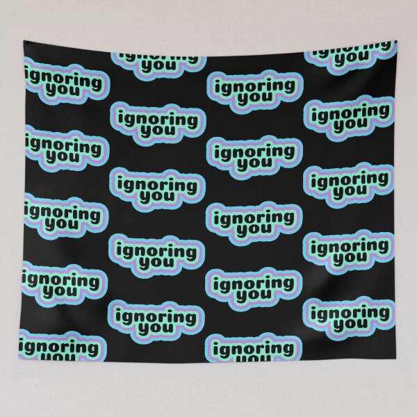 Item preview, "Ignoring You" Retro Bubble Text Slogan designed and sold by KaniOokami.