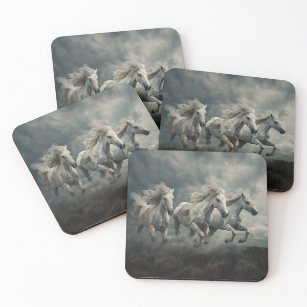 Item preview, Three wild horses with manes blowing in the wind designed and sold by silduna.