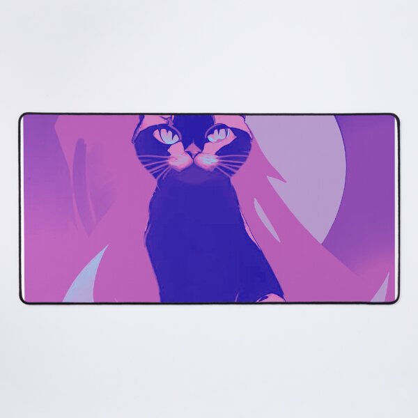 Item preview, Vibrant Whiskers: Purple and Pink Cat designed and sold by GrizzlyCollective.