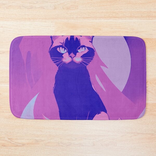 Item preview, Vibrant Whiskers: Purple and Pink Cat designed and sold by GrizzlyCollective.