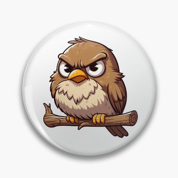 Item preview, Angry Sparrow - Cartoon designed and sold by PrintspireArts.