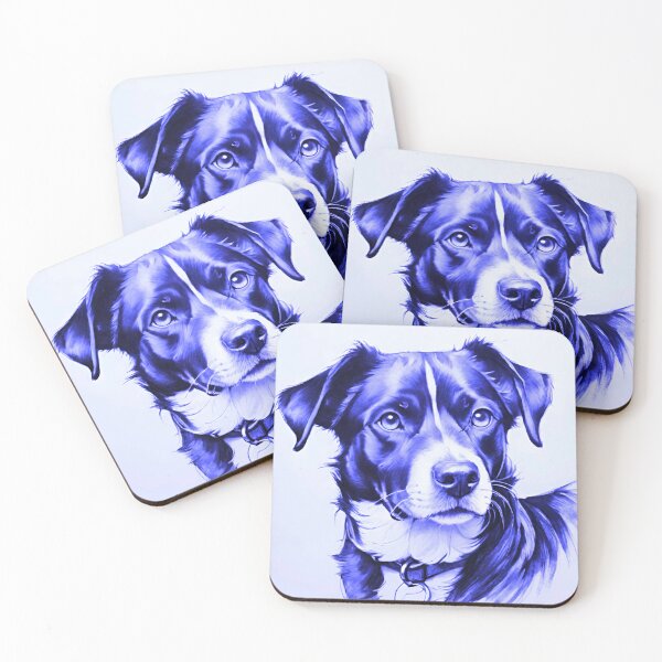 Item preview, Blue Pen Paws: Adorable Dog Artwork designed and sold by GrizzlyCollective.