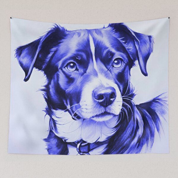 Item preview, Blue Pen Paws: Adorable Dog Artwork designed and sold by GrizzlyCollective.
