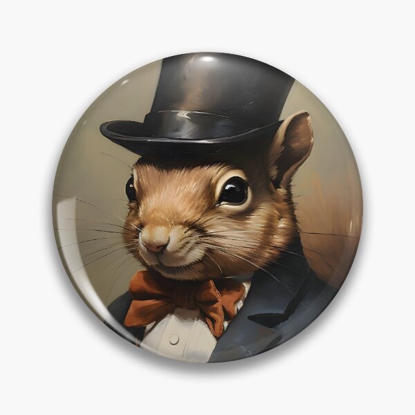 Item preview, Squirrel Portrait Dapper Animal Art designed and sold by ConfettiSkyArt.