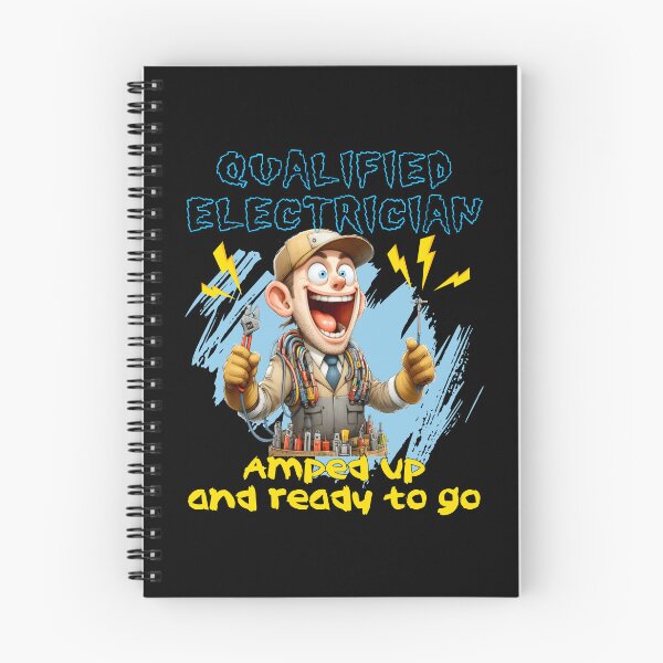 Item preview, Qualified Electrician Funny Cartoon designed and sold by André Botes.