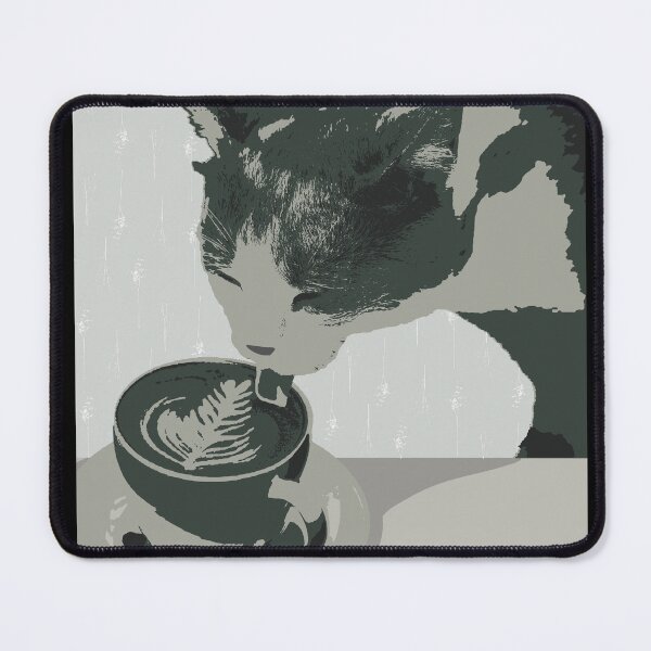 Item preview, Devious Cat Drinking Coffee designed and sold by HollowWhisps.
