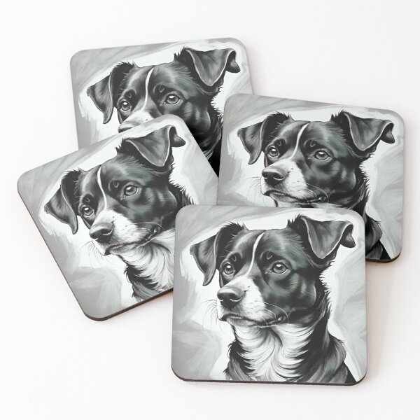 Item preview, Monochrome Majesty: Black and White Dog Artwork designed and sold by GrizzlyCollective.