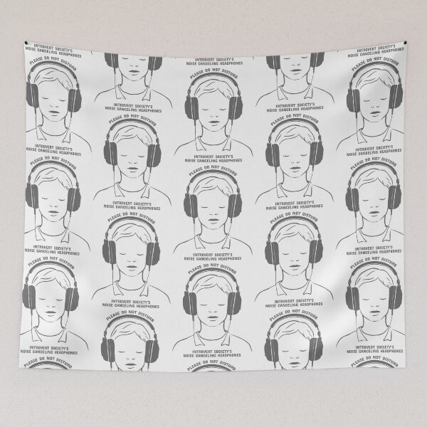 Item preview, PLEASE DO NOT DISTURB: Introvert Society's Noise-Canceling Headphones designed and sold by SplashTastic.
