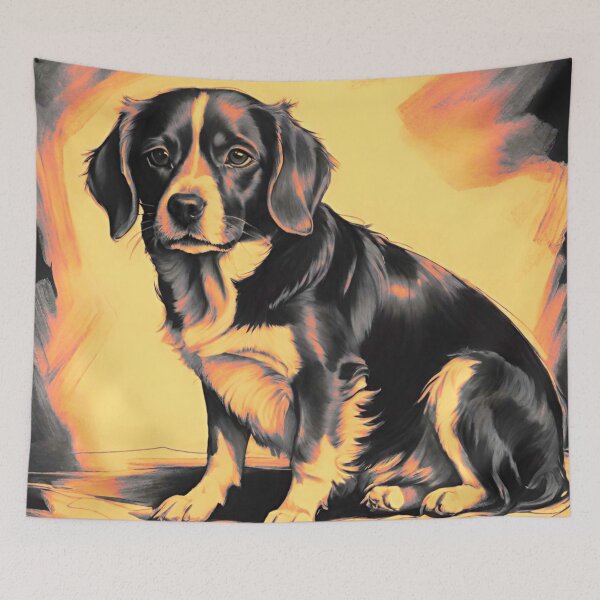 Item preview, Cozy Canine Comfort: Adorable Curled Up Dog Artwork designed and sold by GrizzlyCollective.