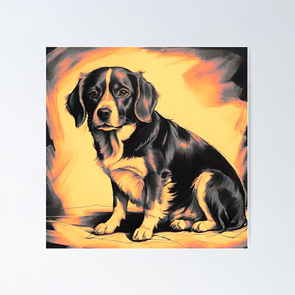 Item preview, Cozy Canine Comfort: Adorable Curled Up Dog Artwork designed and sold by GrizzlyCollective.