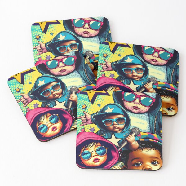 Item preview, Contemporary Rascals- Pop Culture Art Clipart Drawing of Baby Rappers designed and sold by Wolvescreate.