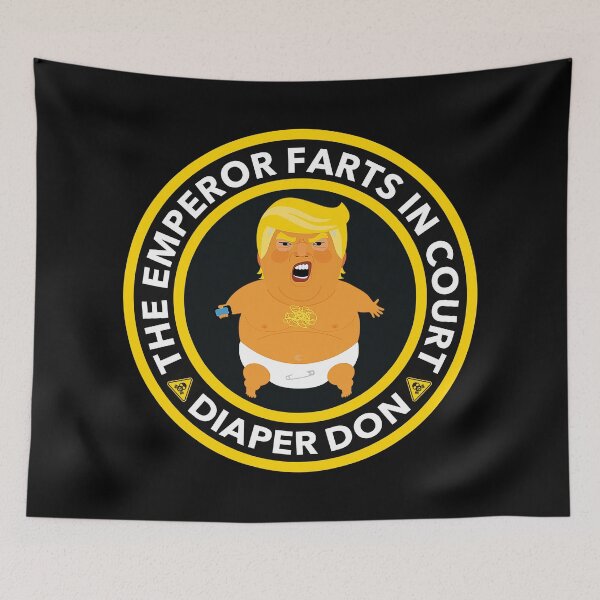 Item preview, Warning: Trump FARTS IN COURT designed and sold by Thelittlelord.