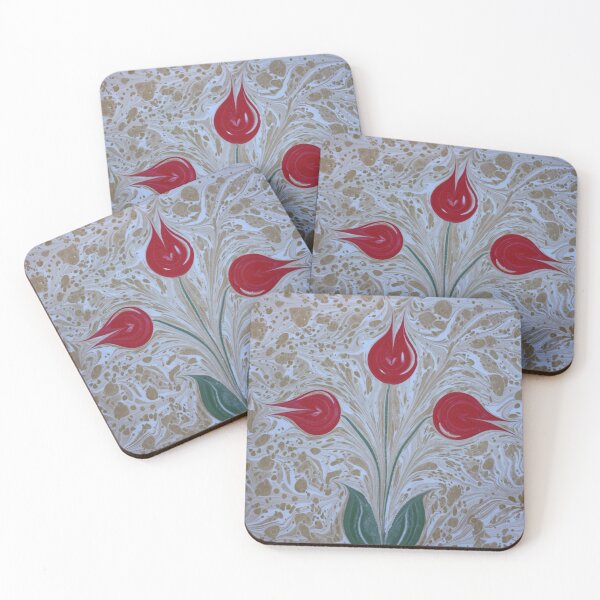 Item preview, Abstract Vintage Marbled / Painted Red Tulips designed and sold by T Artist.
