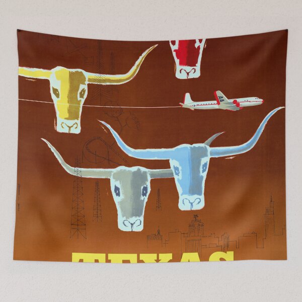 Item preview, Texas Travel Advertisement 1953 Glanzman Parker designed and sold by RocketshipRetro.