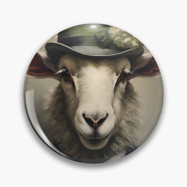 Item preview, Sheep Portrait Dapper Animal Art designed and sold by ConfettiSkyArt.