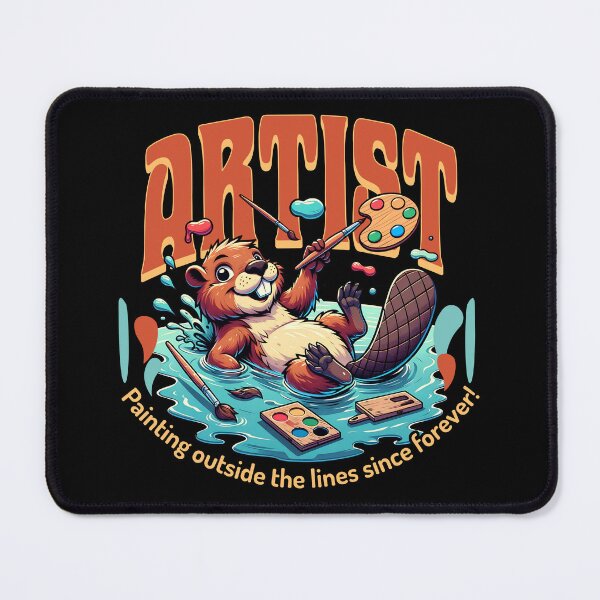 Item preview, Artist Funny Puns - Cute Beaver Humor Gift Black designed and sold by InkyGenies.