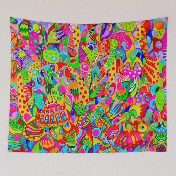 Item preview, 290. Colorful Doodles - Art Therapy Abstract Painting by Veera Zukova designed and sold by Veera Zukova.