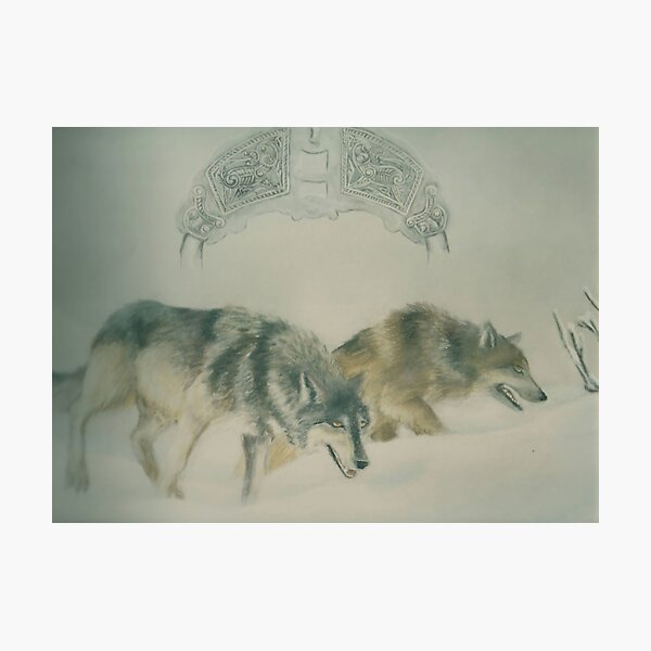 Aperçu de l'œuvre Loups celtiques III créée et vendue par StudioEmilia.