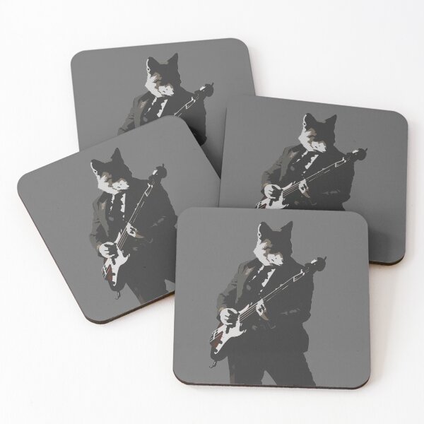 Item preview, Midnight Jam Fox Bass Guitar Posterized print collection designed and sold by ThePurpleMelon.