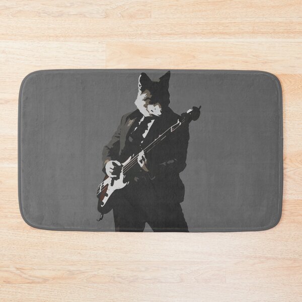 Item preview, Midnight Jam Fox Bass Guitar Posterized print collection designed and sold by ThePurpleMelon.