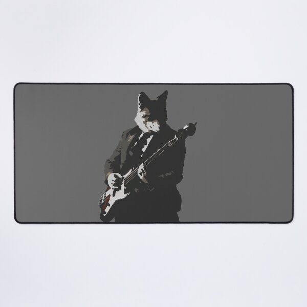 Item preview, Midnight Jam Fox Bass Guitar Posterized print collection designed and sold by ThePurpleMelon.